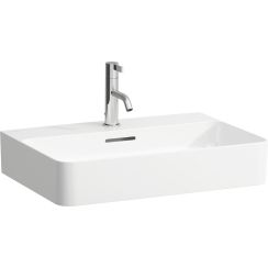 Laufen Val wastafel 60x42 cm rechthoekig klassiek-opbouw wit glans H8162834001041
