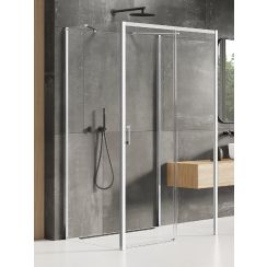 New Trendy Prime douchecabine 110x80 cm rechthoekig chroom glans/helder glas K-0845