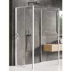 New Trendy Prime douchecabine 120x100 cm rechthoekig chroom glans/helder glas K-1595