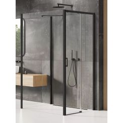 New Trendy Prime Black douchecabine 110x110 cm vierkant zwart mat/helder glas K-1608