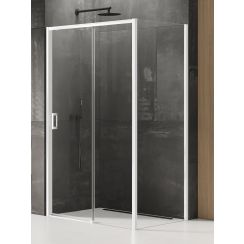 New Trendy Prime White douchecabine 110x90 cm rechthoekig wit mat/helder glas K-1390