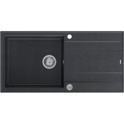 Quadron Evan graniteq spoelbak 100x50 cm zwart HCQE10050U8_BS_P2O