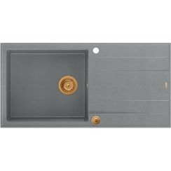Quadron Evan graniteq spoelbak 100x50 cm grijs/grafiet/onyx HCQE10050U5_PVDC1_P2O