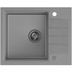 Quadron Peter graniteq spoelbak 62x50 cm grijs/grafiet/onyx HCQP6250SZK