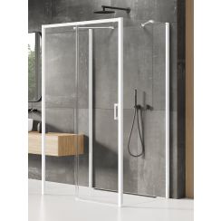New Trendy Prime White douchecabine 160x80 cm rechthoekig wit mat/helder glas K-1029