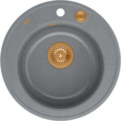 Quadron Morgan graniteq spoelbak 51x51 cm grijs/grafiet/onyx HB8301U5-C1_P2O