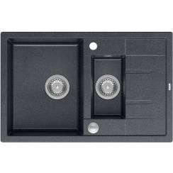 Quadron Morgan graniteq spoelbak 78x50 cm zwart HB8224U8-BS_P2O