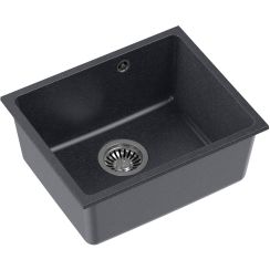 Quadron Alec graniteq spoelbak 46x37.5 cm zwart HQA4640CZK