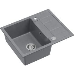 Quadron Morgan graniteq spoelbak 62x50 cm grijs/grafiet/onyx HB8210U5-BS_P2O
