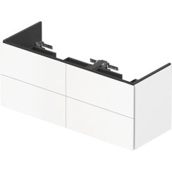 Duravit L-Cube kast 129x48.1x55 cm hangend onder de wastafel wit LC625901818