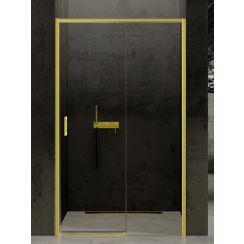 New Trendy Prime Light Gold douchedeur 160 cm schuifbaar gouden glans/helder glas D-0433A