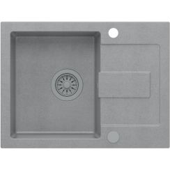 Quadron Christian graniteq spoelbak 60x45 cm grijs/grafiet/onyx HCQC6045SZK_PC