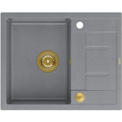 Quadron Morgan graniteq spoelbak 62x50 cm grijs/grafiet/onyx HB8210U5-G1_P2O
