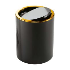 Kleine Wolke Golden Clap prullenbak 5 l zwart 8418926858
