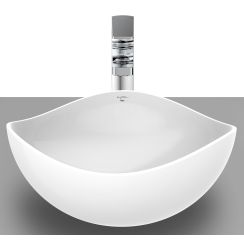 Roca Ohtake wastafel 38x38 cm opbouw wit glans A327A15S00