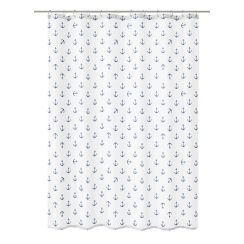 Kleine Wolke Anchor douchegordijn 200x180 cm wit-blauw 5900789305