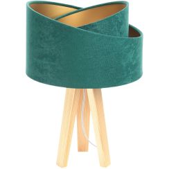 BPS Koncept Galaxy tafellamp 1x60 W groen-gouden-hout 060S-003