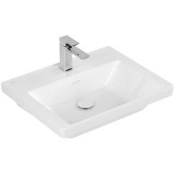 Villeroy & Boch Subway 3.0 wastafel 60x47 cm rechthoekig meubel wit glans 4A706F01