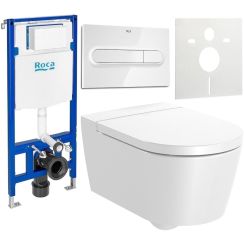 Set toiletpot Roca Inspira A346527000, inbouwframe Roca Duplo One A890070020, A80152200B, A890195000, A890063000