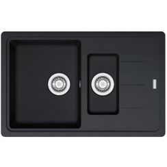 Franke Basis spoelbak van graniet 78x50 cm grijs/grafiet/onyx 114.0676.282