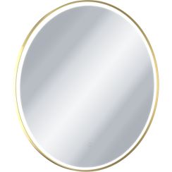 Excellent Corido spiegel 80x80 cm rond met verlichting met verwarmingsmat gouden DOEX.CO080.GL