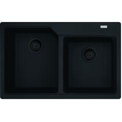 Franke Urban spoelbak van graniet 78x50 cm zwart 114.0697.746