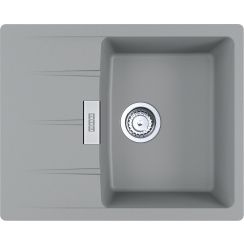 Franke Centro spoelbak van graniet 62x50 cm grijs/grafiet/onyx 114.0687.315