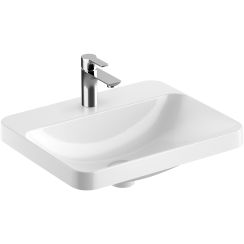 Geberit Variform wastafel 55x45 cm rechthoekig inbouw wit glans 500.743.00.2