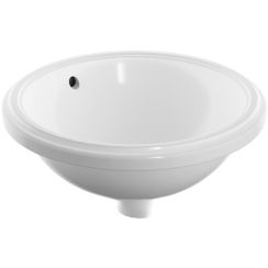 Geberit Variform wastafel 33x33 cm rond onderblad wit glans 500.745.00.2