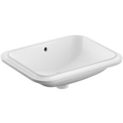 Geberit Variform wastafel 45x35 cm rechthoekig onderblad wit glans 500.760.00.2