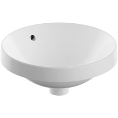 Geberit Variform wastafel 40x40 cm rond inbouw wit glans 500.701.01.2