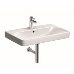 Geberit Smyle Square wastafel 75x48 cm rechthoekig meubel-opbouw wit glans 500.249.01.1