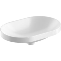 Geberit Variform wastafel 60x40 cm ovaal inbouw wit glans 500.730.00.2