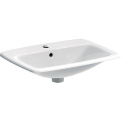Geberit Selnova Square wastafel 60x45 cm rechthoekig inbouw wit glans 500.307.01.7