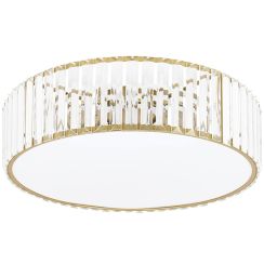 Moosee Crown plafond 1x24 W wit-gouden-kristal MSE010100366