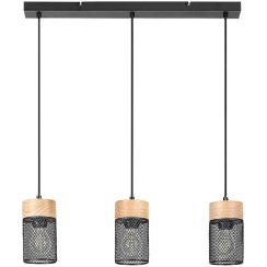 Rabalux Callum hanglamp 3x25 W zwart-hout 72043