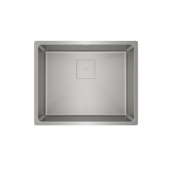 Teka Flexlinea stalen spoelbak met sifon 54x44 cm staal 115000062