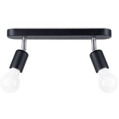 Sollux Lighting Fornes plafondlamp 2x60 W zwart SL.1121