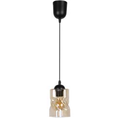 Candellux Felis hanglamp 1x60 W zwart-amber 31-00156