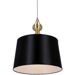 Candellux Prima hanglamp 1x60 W zwart-gouden 31-09241