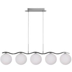 Candellux Ramon hanglamp 5x40 W wit-chroom 35-01429