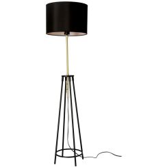 Candellux Tegola staanlamp 1x60 W zwart-gouden 51-00071