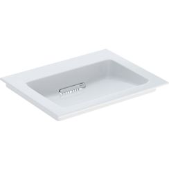 Geberit One wastafel 60x48 cm rechthoekig meubel wit glans 505.001.00.1