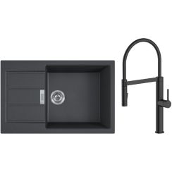 Set keukenkraan Oltens Borga 35207300, tectoniet spoelbak Franke Sirius 2.0 143.0618.577