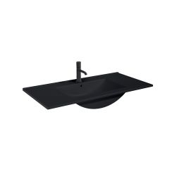 Oltens Vernal wastafel 101x46 cm rechthoekig meubel zwart mat 41207300