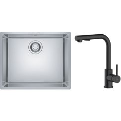 Set stalen spoelbak Franke Maris 122.0543.996, keukenkraan Oltens Myvat 35205300