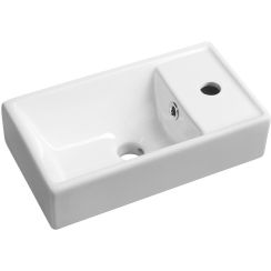 Sapho Minos wastafel 40x22 cm rechthoekig klassiek wit glans 4059