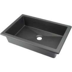 Deante Correo wastafel 50x35 cm rechthoekig inbouw-onderblad antraciet mat CQR_TU5U