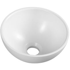 Sapho Small wastafel 26x26 cm rond opbouw wit glans MR260