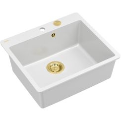 Quadron Morgan graniteq spoelbak 56.5x49.5 cm wit HB8304U1-FM_G1_P2O